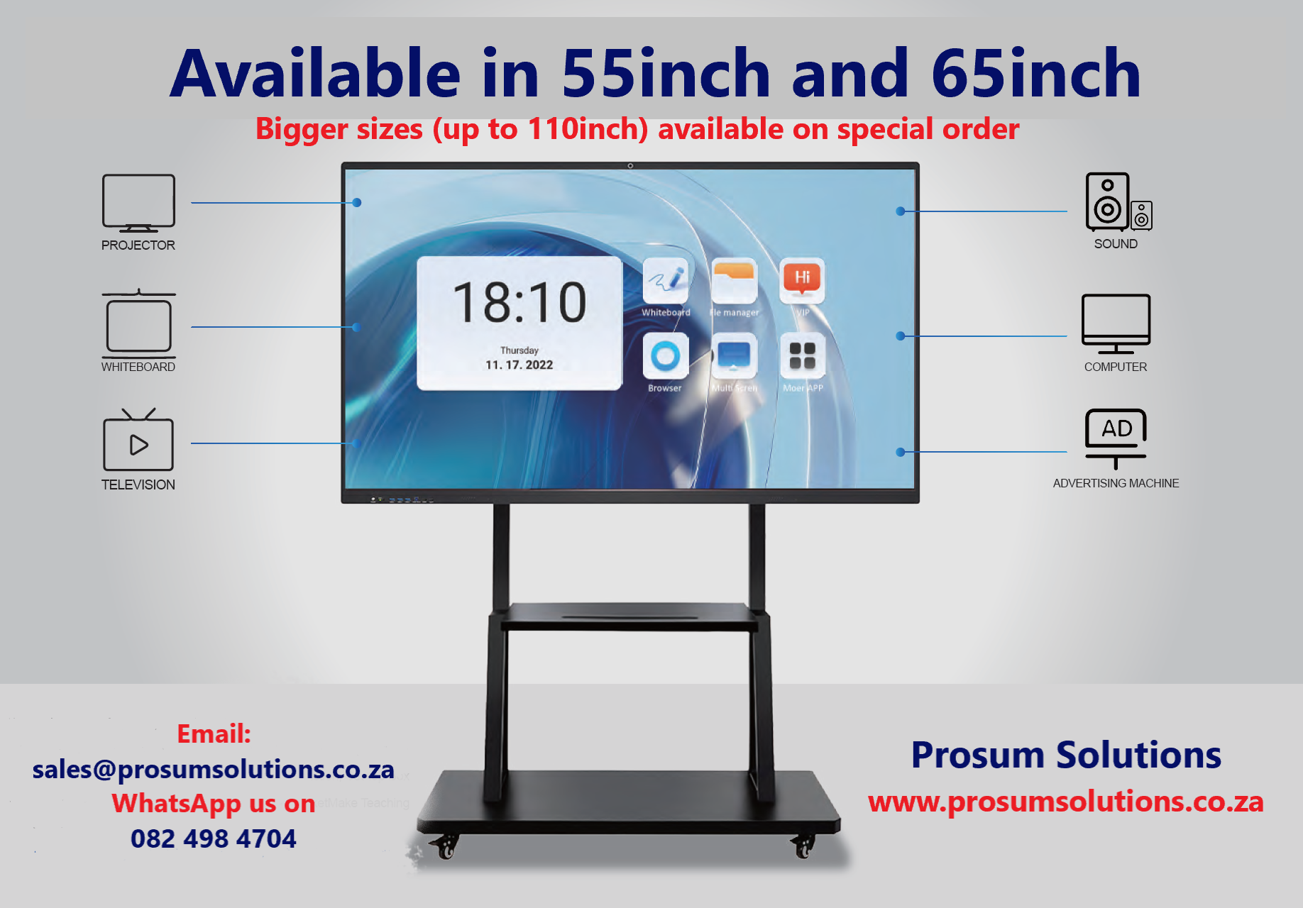 Prosum SmarTouch interactive smartboard